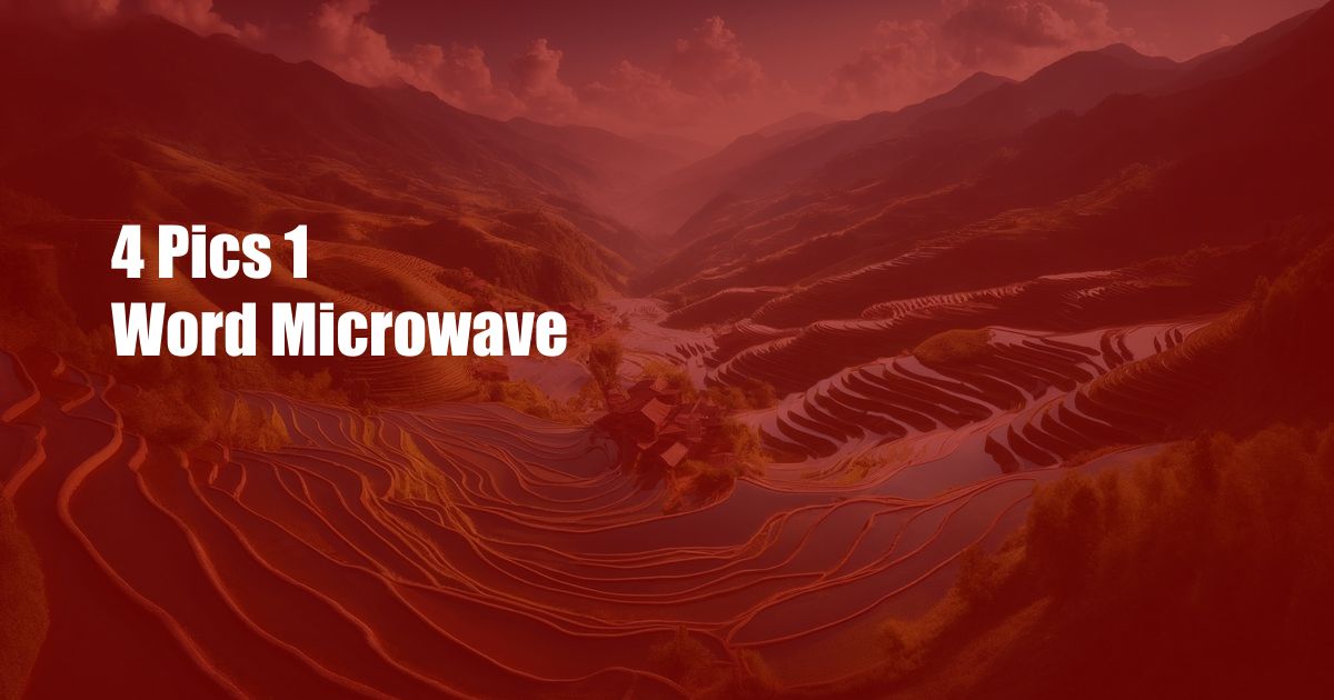 4 Pics 1 Word Microwave