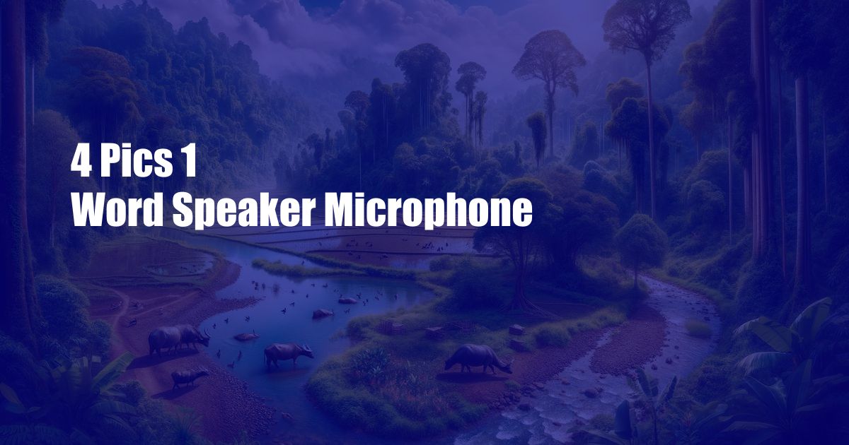 4 Pics 1 Word Speaker Microphone