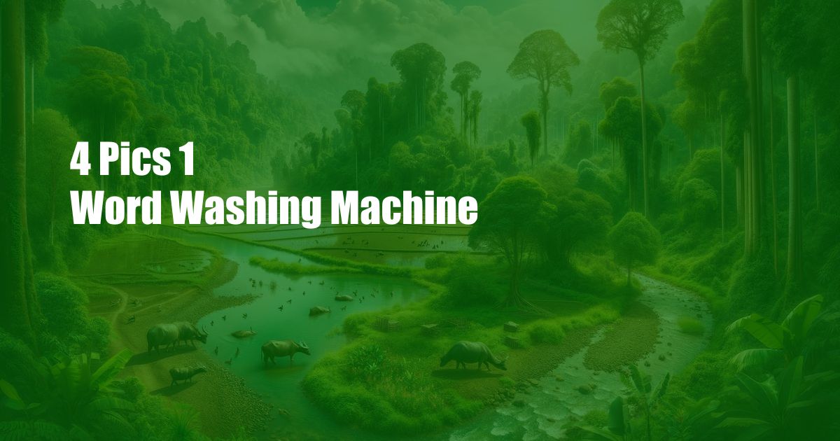 4 Pics 1 Word Washing Machine