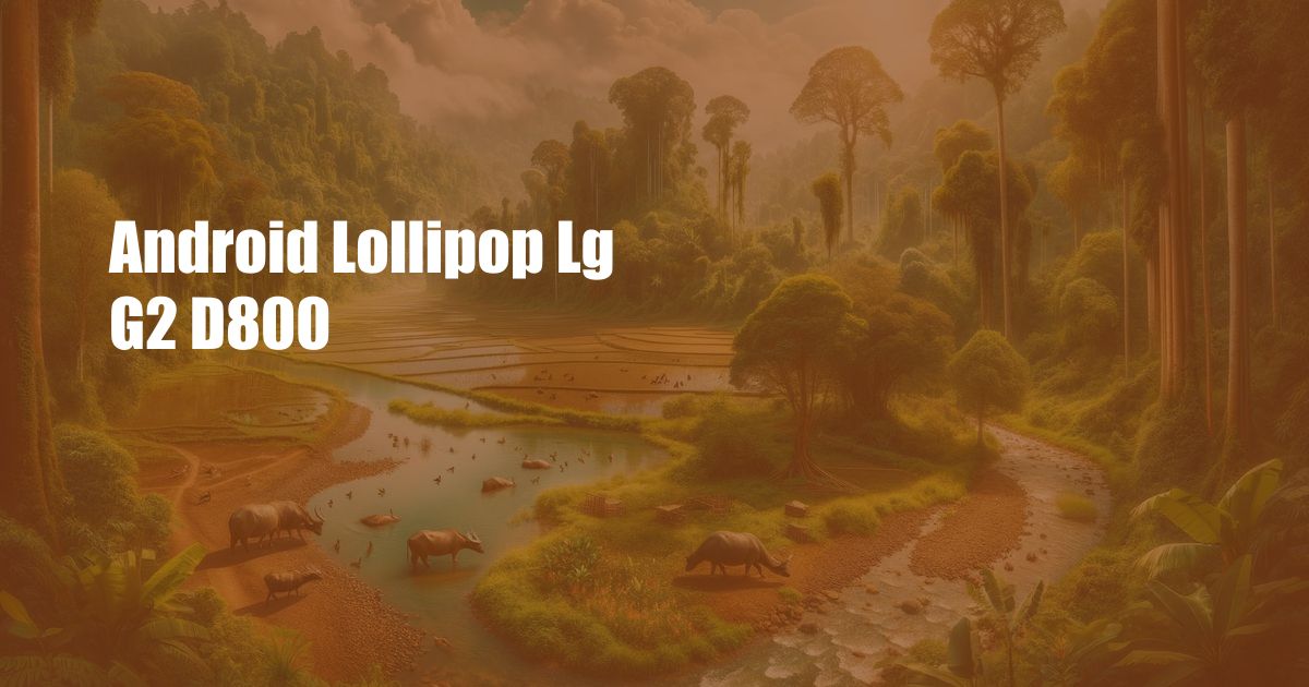 Android Lollipop Lg G2 D800