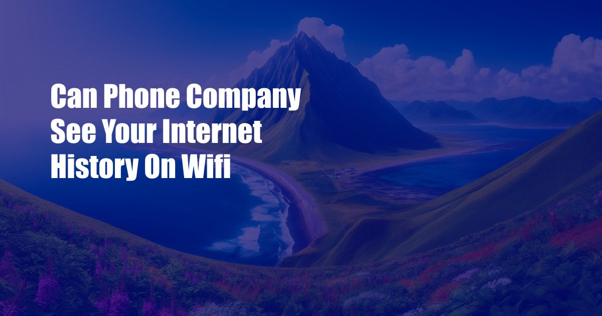 Can Phone Company See Your Internet History On Wifi