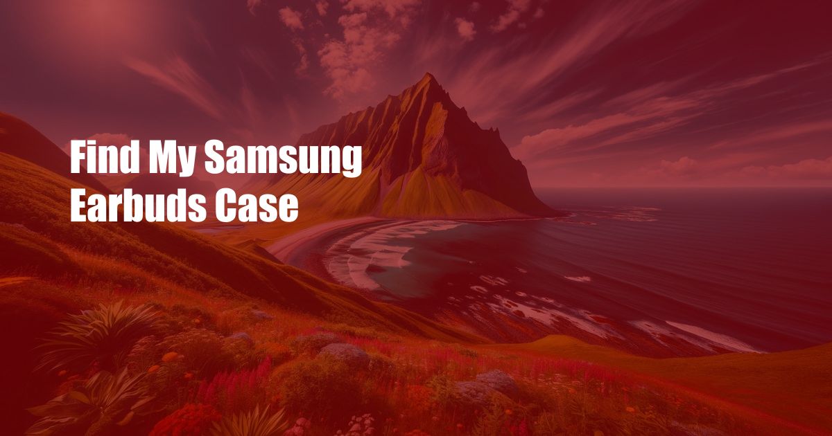Find My Samsung Earbuds Case