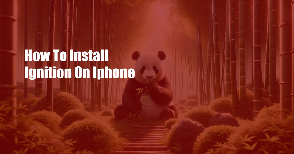 How To Install Ignition On Iphone