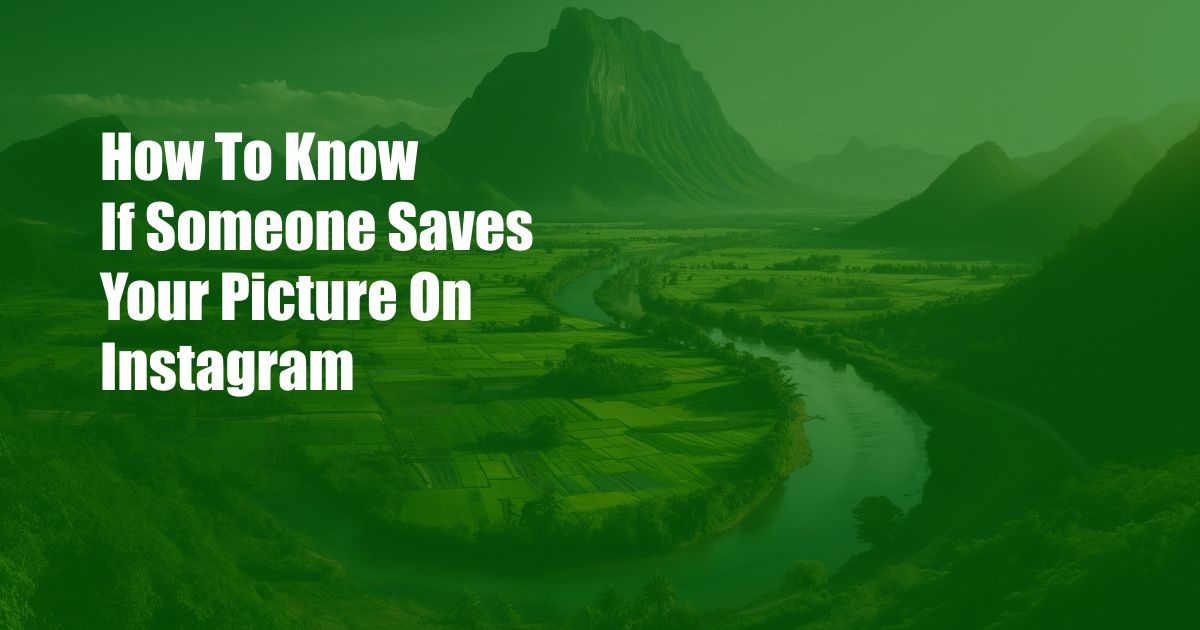 How To Know If Someone Saves Your Picture On Instagram