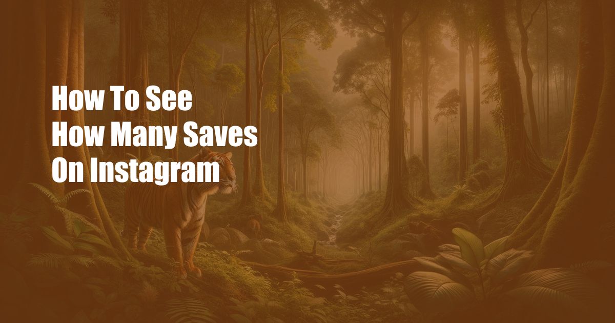 How To See How Many Saves On Instagram