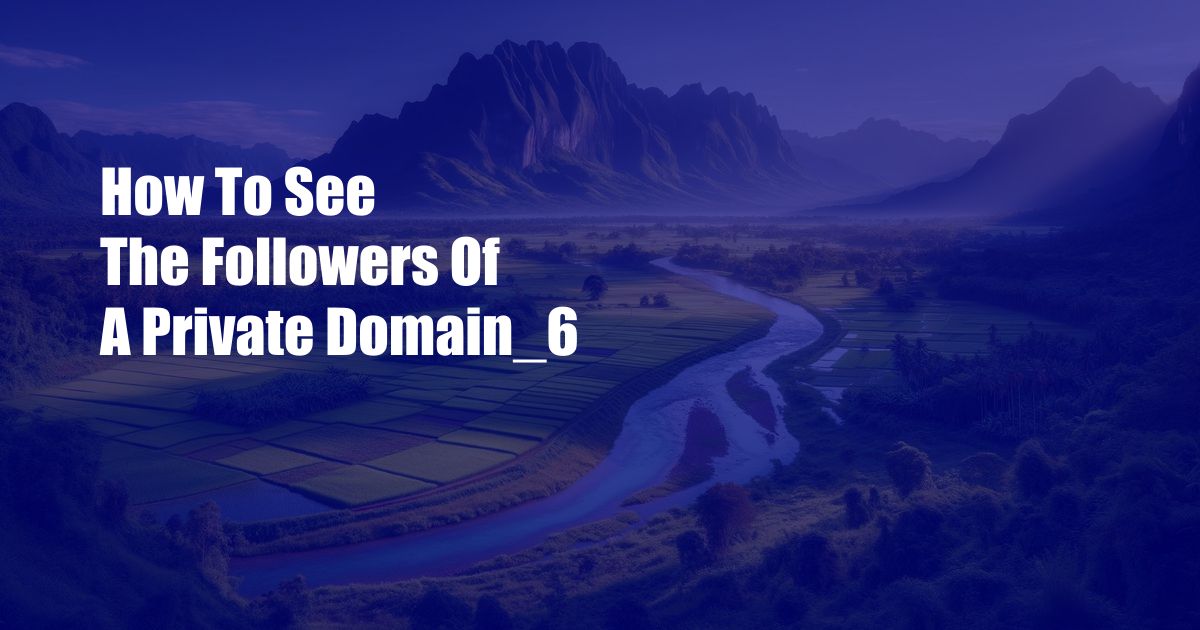 How To See The Followers Of A Private Domain_6