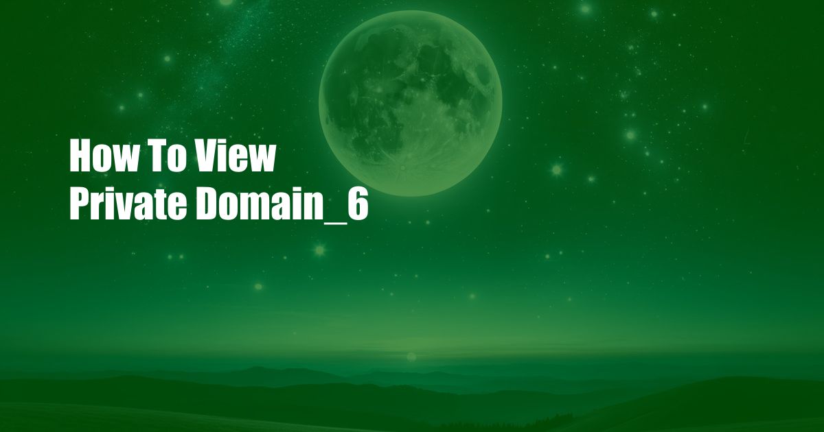 How To View Private Domain_6