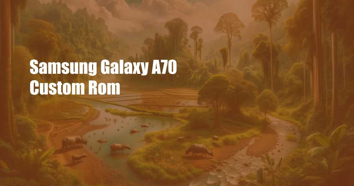 Samsung Galaxy A70 Custom Rom