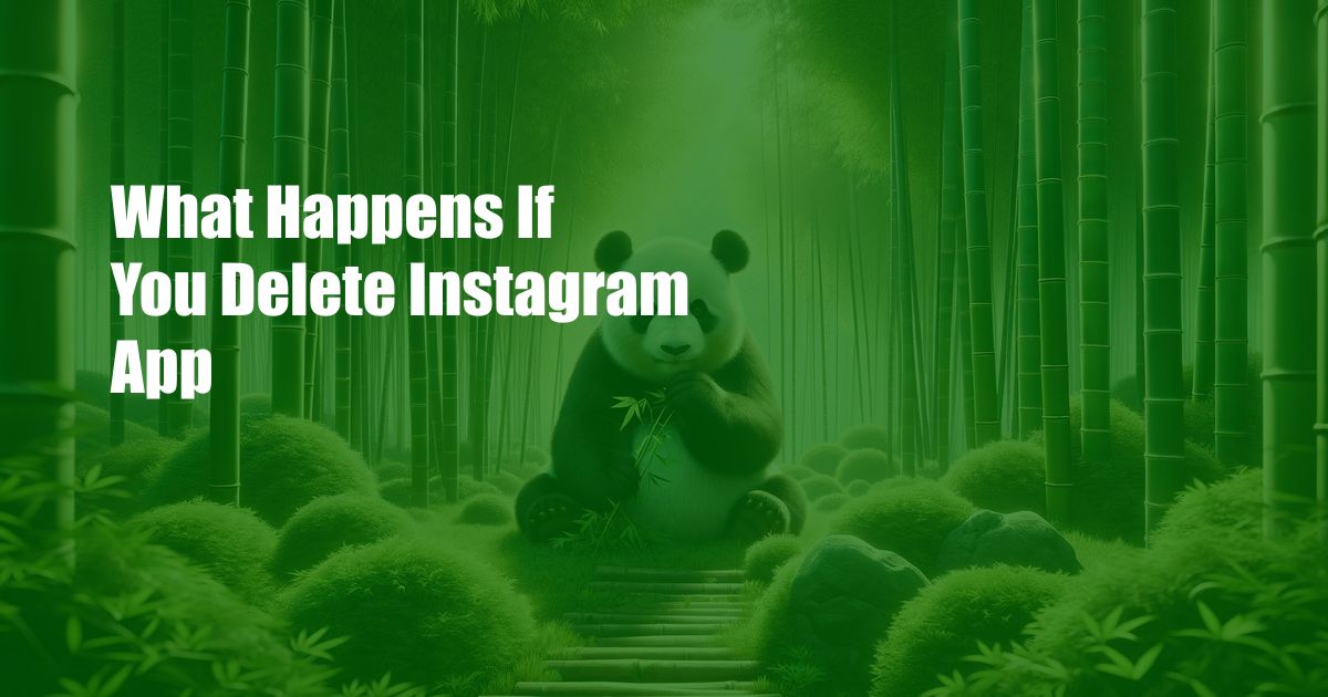 What Happens If You Delete Instagram App